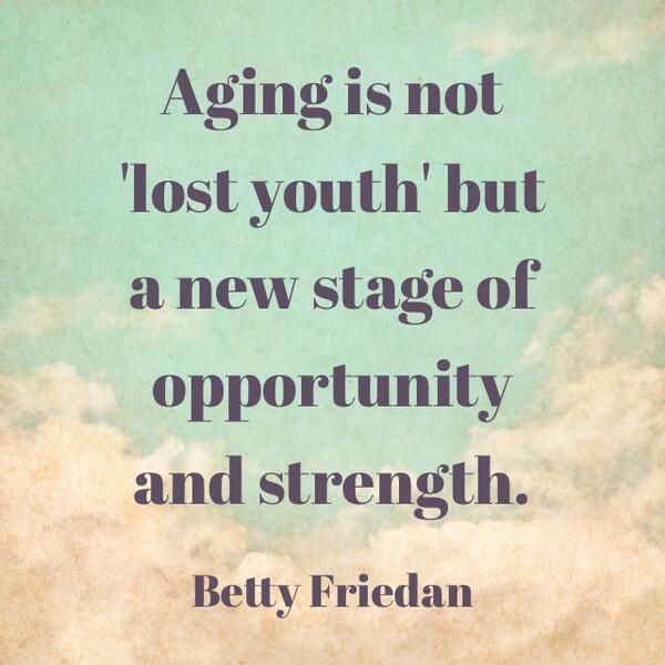 Quote about aging by Betty Friedan